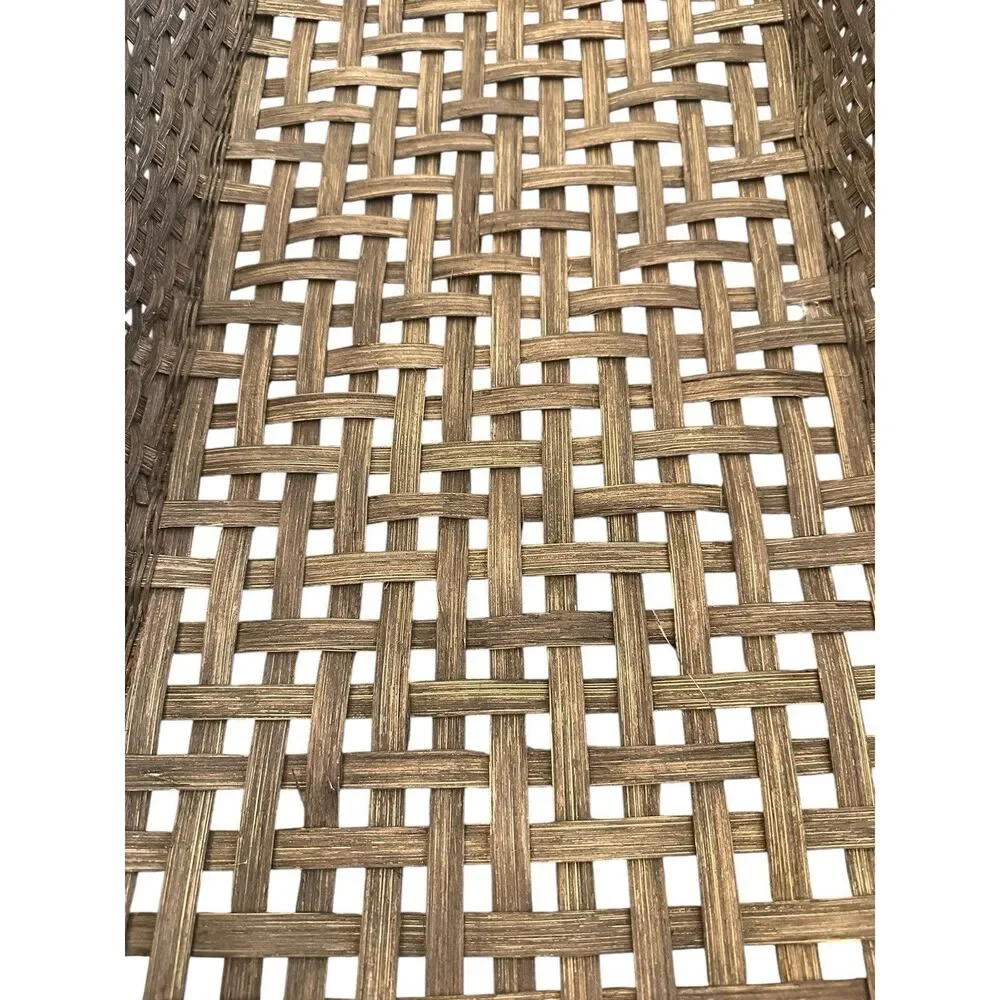Vintage Handwoven Wicker Gathering Flower Basket Bentwood Handle Farmhouse 22”